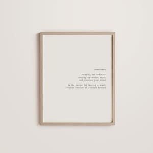 Sometimes, 8x10 Minimalist Print, Wall Art, Poetry Print, Self Love Print, Affirmation Print, Black Owned, Queer Owned