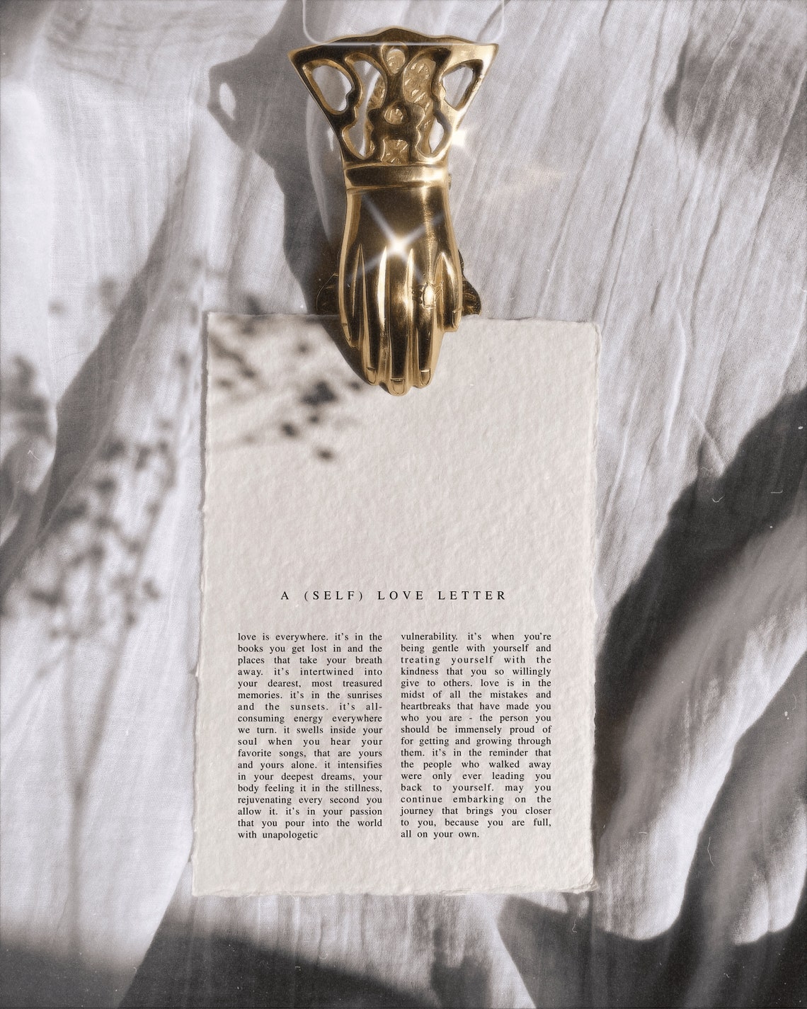 A Self Love Letter Wall Art Print Poetry Print Self Love Etsy