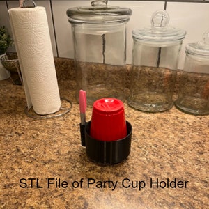 STL-Datei von Party Cups Halter - Slim, rot, solo, Sharpie
