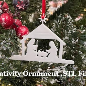 STL file of Nativity Christmas Ornament Decoration