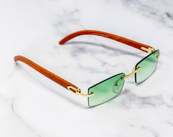 cartier square rimless sunglasses