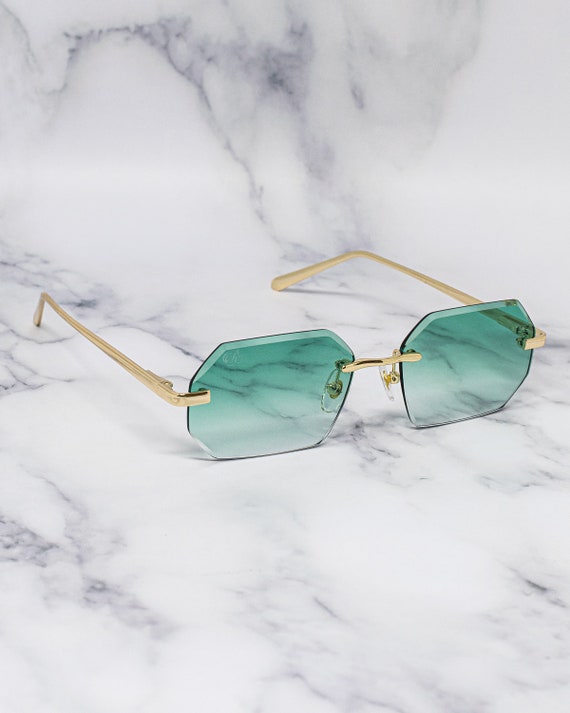 Luxury Rimless Sunglasses Vintage 