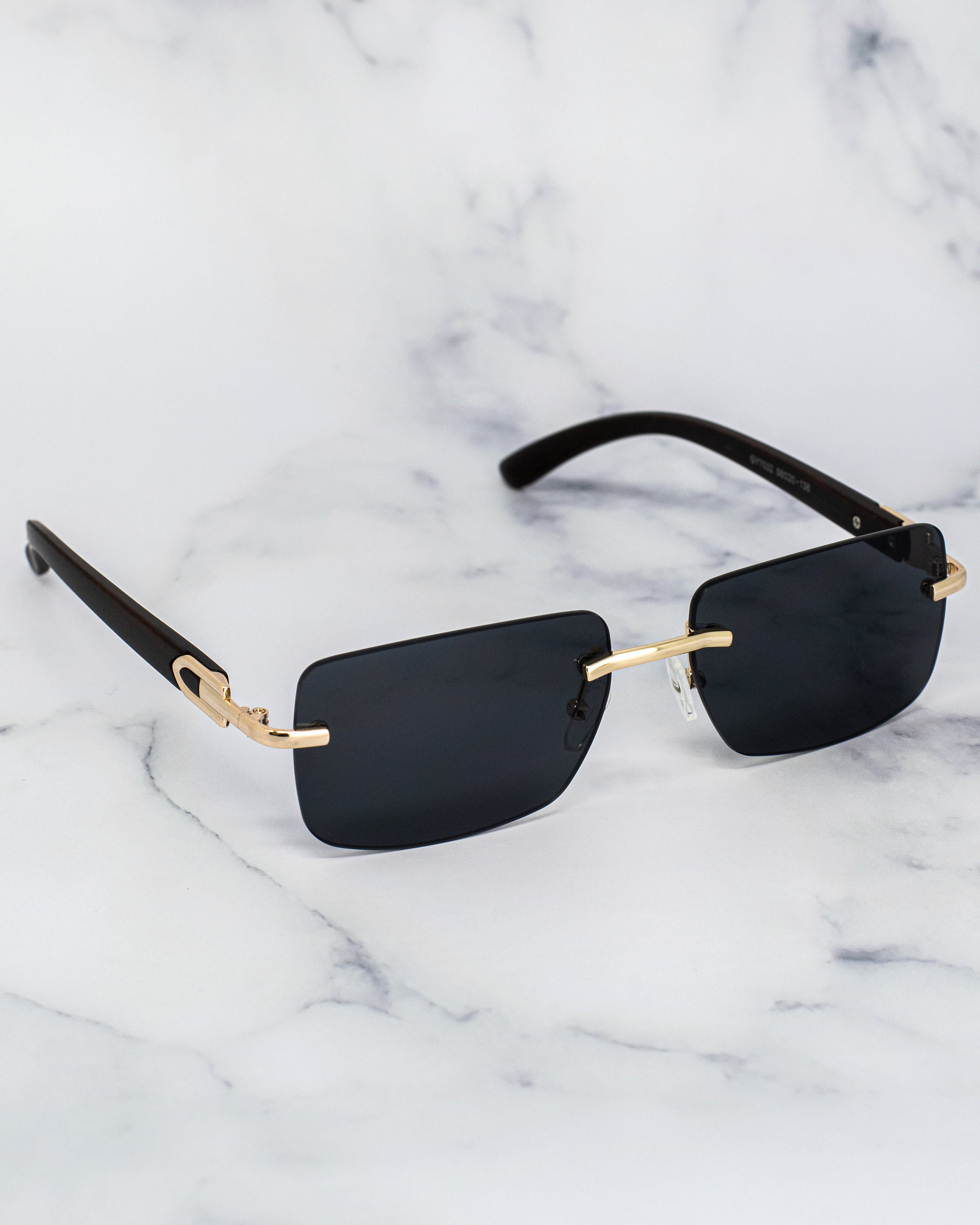 Luxury Rimless Buffs Sunglasses Vintage 