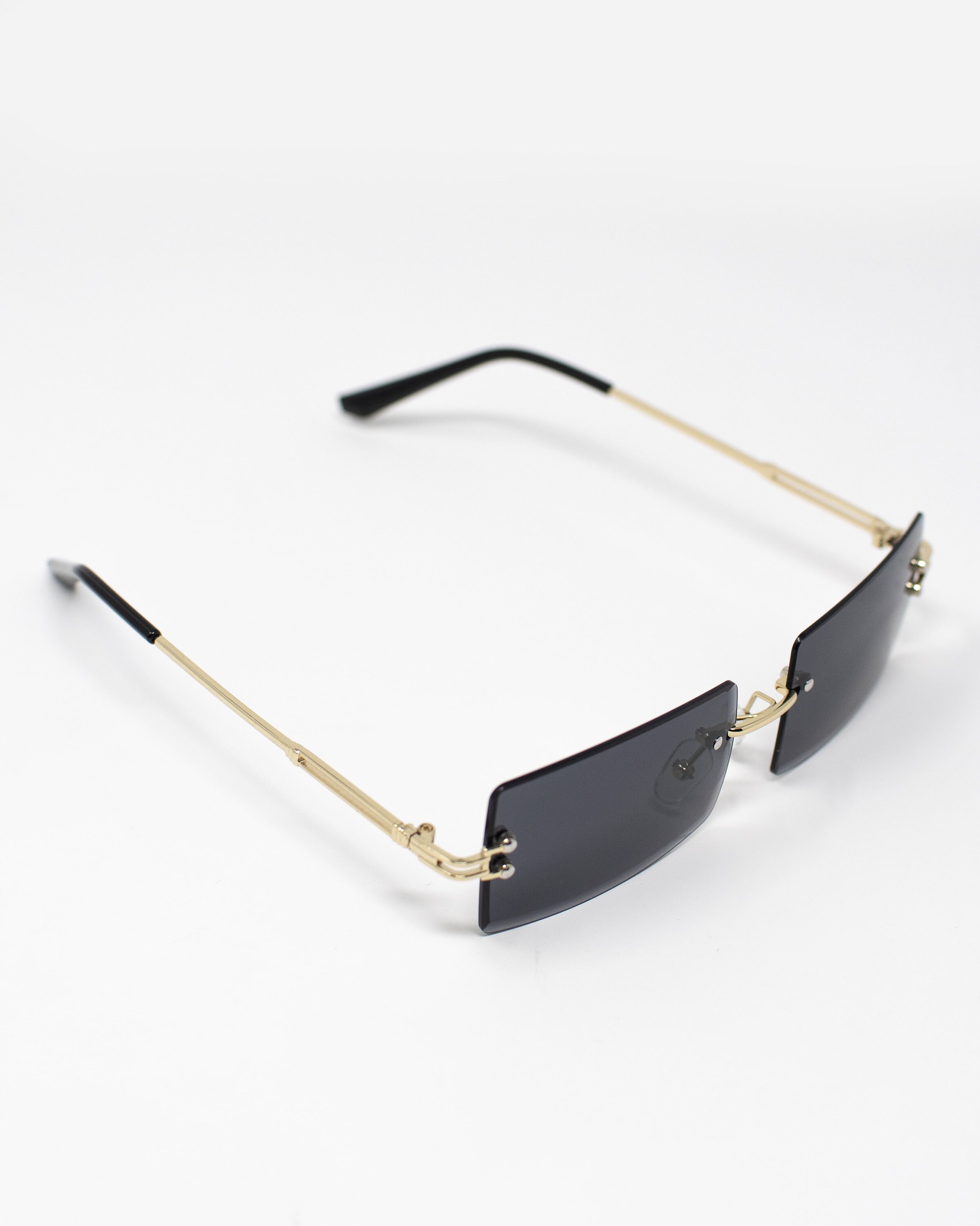 Vintage Gold Frame Rimless Sunglasses Y2K Cartier Style Etsy