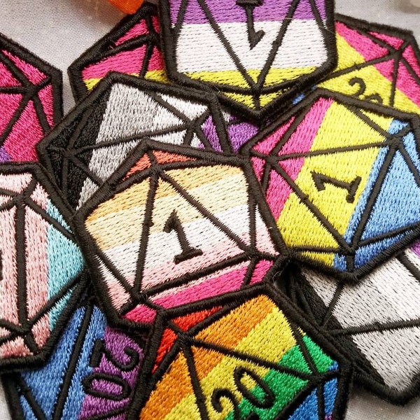 PRIDE Critical/Blank D20 Customizable Iron On Patches