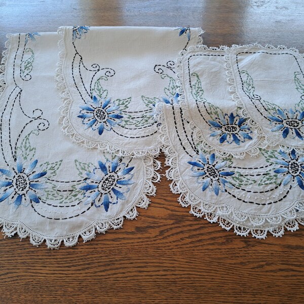 Blue Doilies Etsy