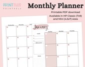 Undated Monthly Planner | Printable Planner | Chic Planner | Monthly Organizer | Customize Planner | Happy Planner Classic | Mini Planner