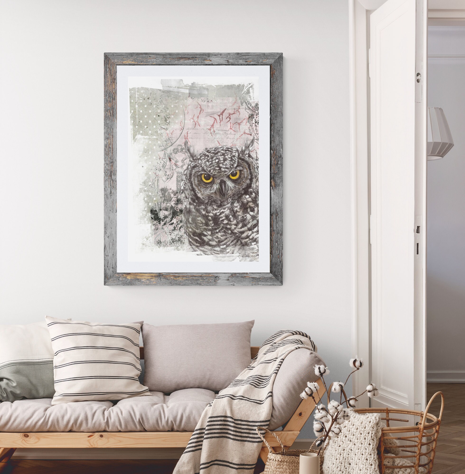 Owl Wall Art Owl Digital Print Wall Art Owl Wall Decor Etsy