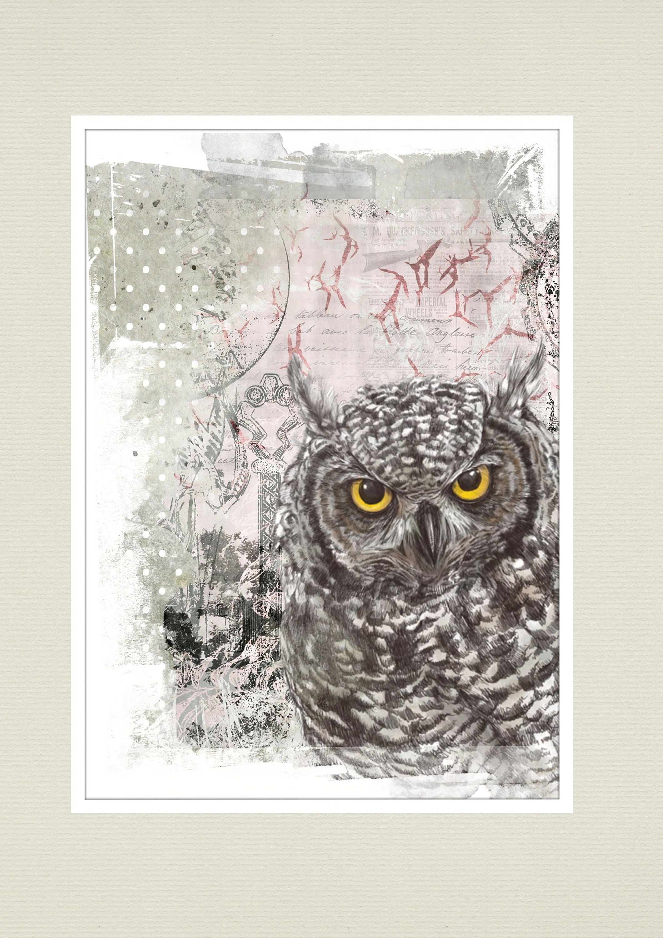 Owl Wall Art Owl Digital Print Wall Art Owl Wall Decor Etsy