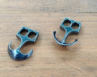 Gunmetal anchor clasp.