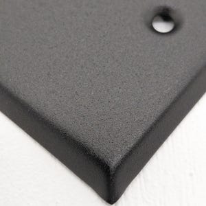 Rustic Black Cast Powder Coated Stainless Steel Switch Plates- Standard, Mid-Size, and Over-Size image 4