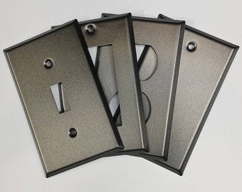 Black Stainless Powder Coated Metal Switch Plates