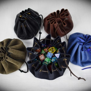 Leather Drawstring Pouch- Assorted Colors