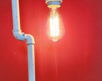 Handcrafted Steampunk Question Mark Lamp: Industrial Decor Lighting