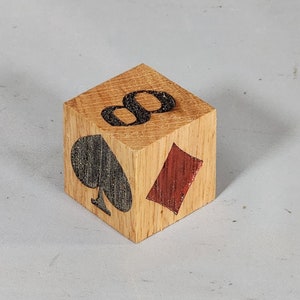 Euchre Trump Marker | Handgefertigter Eichen Dirre Trump Marker | Einzigartiges Kartenspiel Zubehör