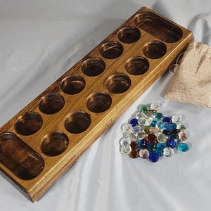 Mancala | Hand-Crafted | Solid Wood | Sungka | Kalah | Oware | Congkak | Ayo