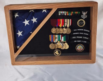 Shadow Box | Award Display | Memorabilia Display | Keepsake Holder | Handcrafted | Military | Sports | Elegant Display for Your Memories