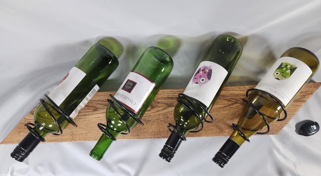 Wall-mounted 4-bottle Wine Rack: Elegant Display Meets Smart