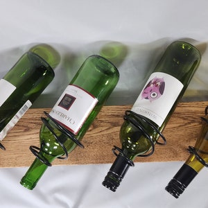 Wall-Mounted 4-Bottle Wine Rack: Elegant Display Meets Smart Storage
