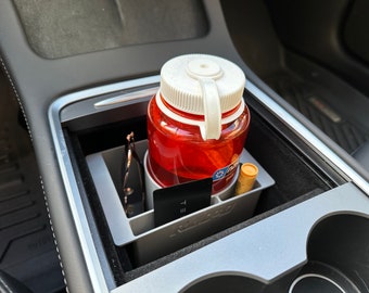 Tesla Model 3, Model Y Center Console Nalgene Water Bottle and Accessories Tray Holder