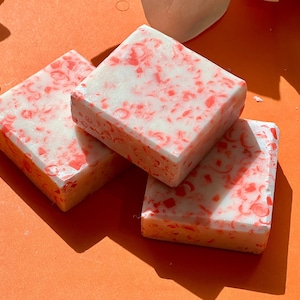 Candy Cane moisturizing  soap -  Cold Processed - Cruelty Free
