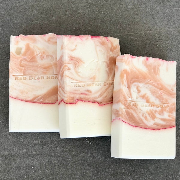 Lux Rose - Pink Kaolin Clay soap -  Cold Processed - Cruelty Free-Calendula-Sensitive skin
