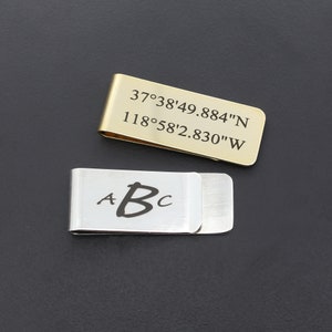 Custom Money Clips, Personalized Money Clip Father's Gift, Engraved Monogram Gift for Him, Groomsmen Gift Money Clip, Anniversary, Money