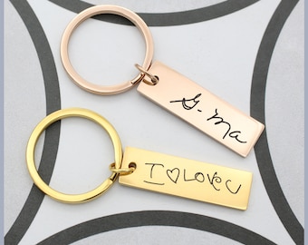 Handwriting Keychain, Custom Actual Handwriting Gift, Kids Signature Keychain, Kids Drawing Keychain Gift, Mothers Gift, Memorial Gift