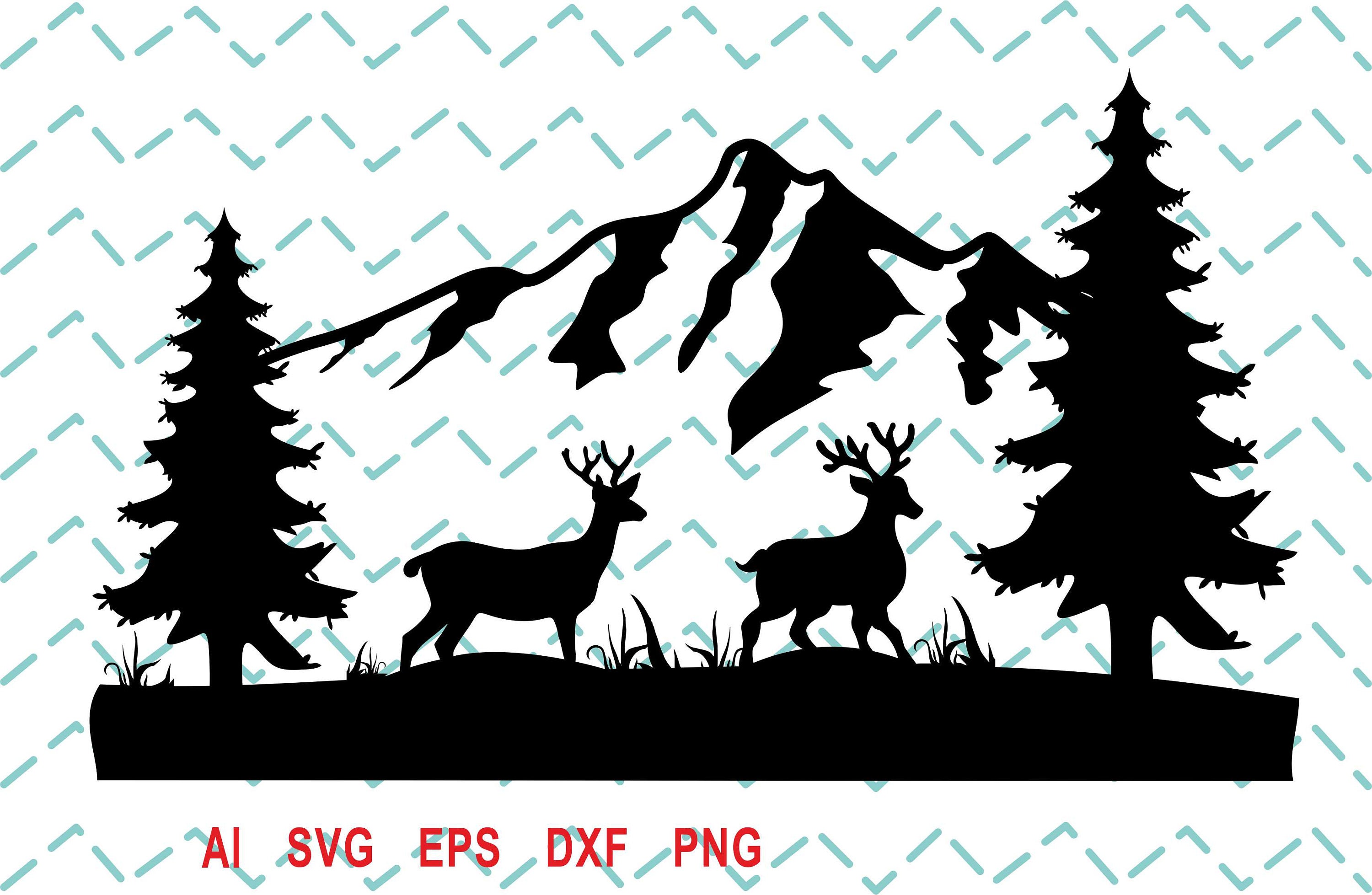 Free Free 251 Silhouette Mountain Scene Nature Svg SVG PNG EPS DXF File