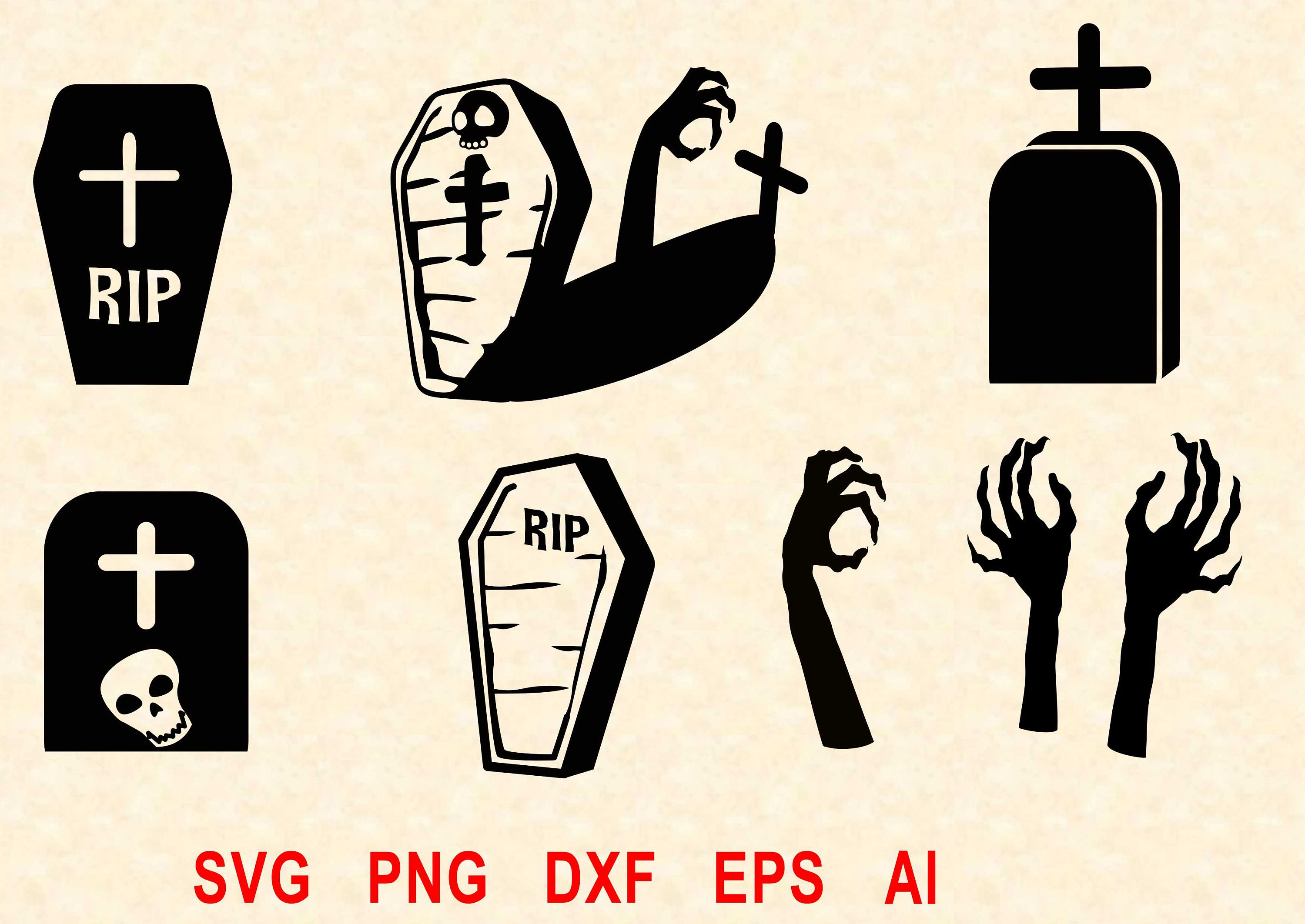 Tombstone Svg Halloween Tombstone Svg Tombstone Bundle SVG | Etsy