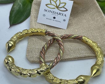 Nepali Ethics Bangles - 5 Metals (Panchadhatu Jewels)