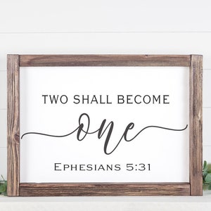 And The Two Shall Become One - Family Sign – The InSpirited Home
