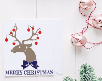 Digital Print, Christmas Reindeer, Christmas Card Digital Print, Christmas Printable, Christmas Art Print, Reindeer Sign, Christmas Sign DIY