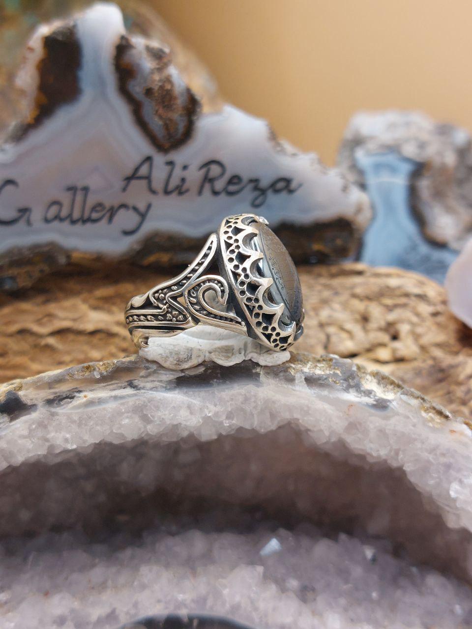   HaH刻印　ヘマタイトリング　12号　シルバー　925 HaH刻印 ヘマタイトリング 12号 シルバー 925 手作り925シルバーHadeed