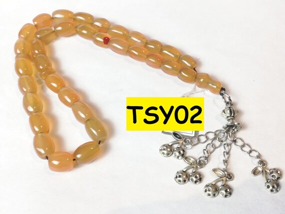 Aqeeq Yemeni Real Genuine Tasbeeh Tasbih Mesbehe Misbaha Rosary
