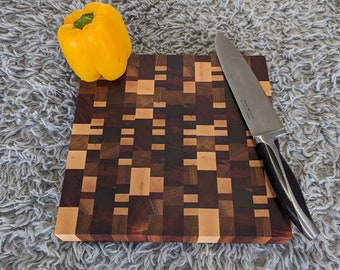 Planche à découper - Cutting Board - Butcher Block - Grain de bout End Grain - Cadeau Gift - Chopping - Atlas #33 - JDB-GB0173