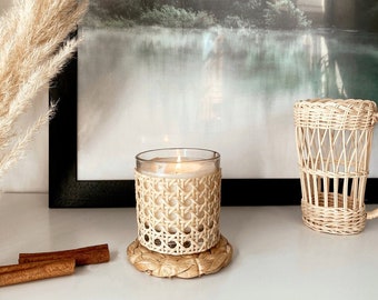 Rattan Candle / Home Decor / Candles / Housewarming Gift / Stylish Home Fashion