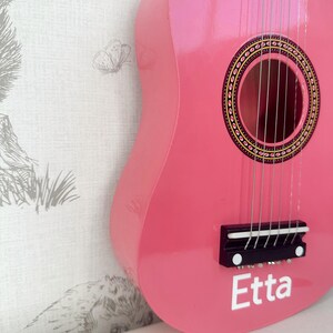 Personalized Black Acoustic Guitar | Children's Musical Instrument image 11