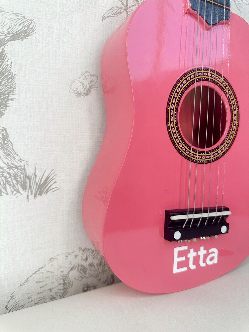 Personalized Black Acoustic Guitar | Children's Musical Instrument image 11