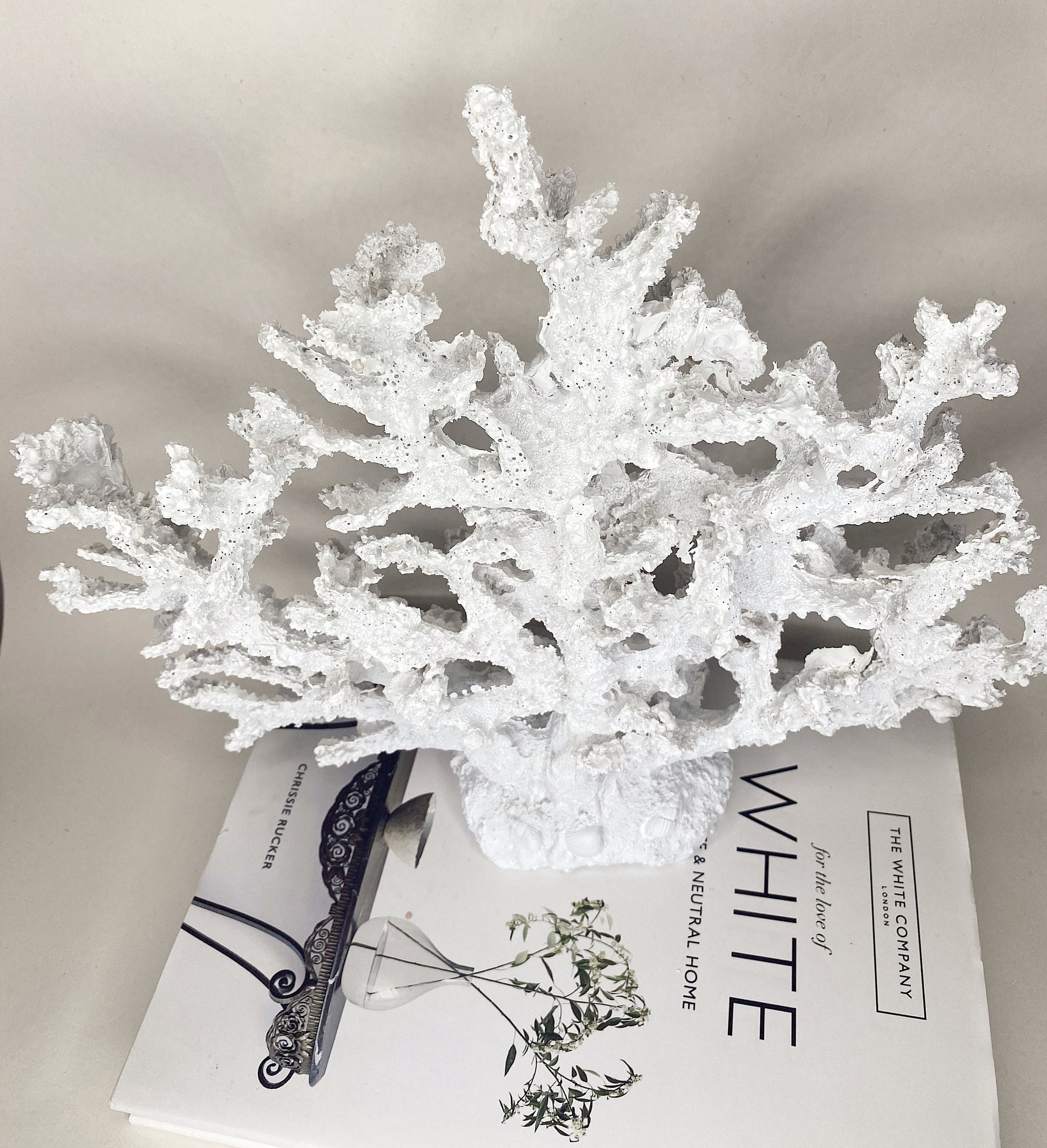 Large White Coral Ornament Resin Sea Ornament Home Etsy UK