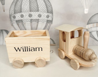 Personalised Wooden Train | Neutral Nursery Accessories | Nursery Decor | Train | Wooden Toys | Personalised Toy | Nursery Decor | Nursery