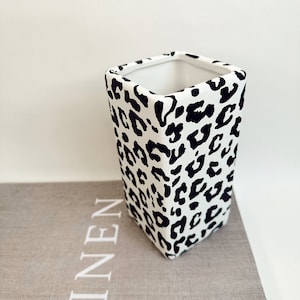Leopard Print Vase | Animal Print Vase | Leopard Print Ornament|Hand Painted | Unique Homeware | Home Accessories | Home Decor | Vases |