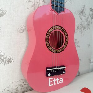 Personalized Black Acoustic Guitar | Children's Musical Instrument image 9