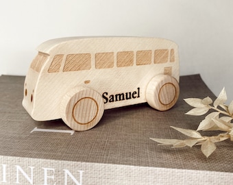 Personalised Wooden Van | Vintage Nursery Decor | Wooden Toys | Children’s Gift | Children’s Birthday Gift