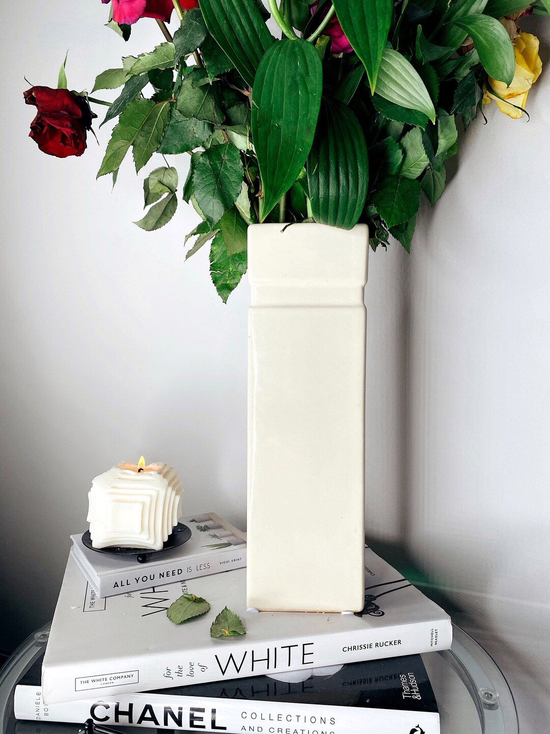 Large Ceramic Vase Beige Vase Neutral Home Nude Tones Etsy UK