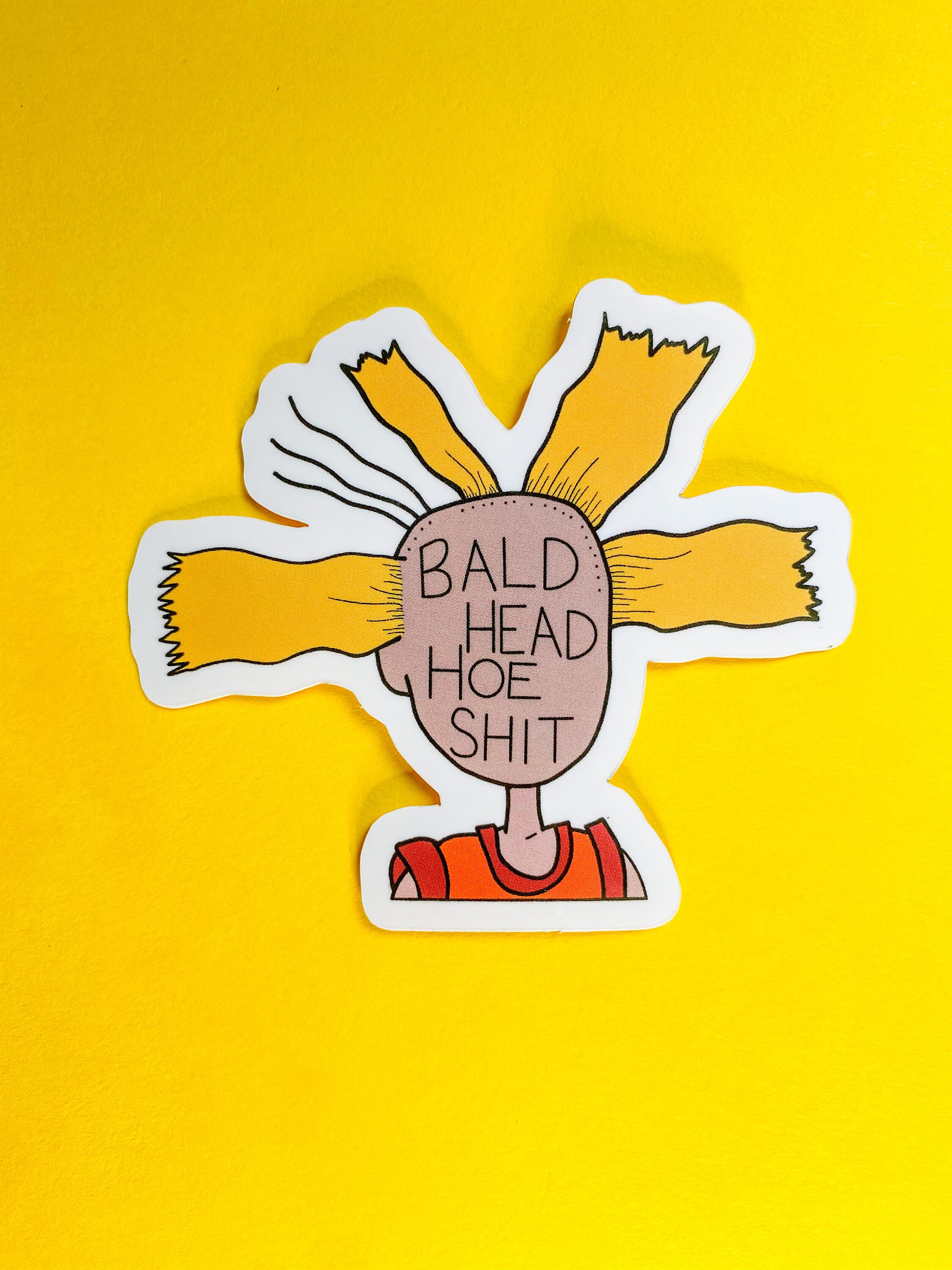 Bald Head Hoe Shit Sticker | Etsy