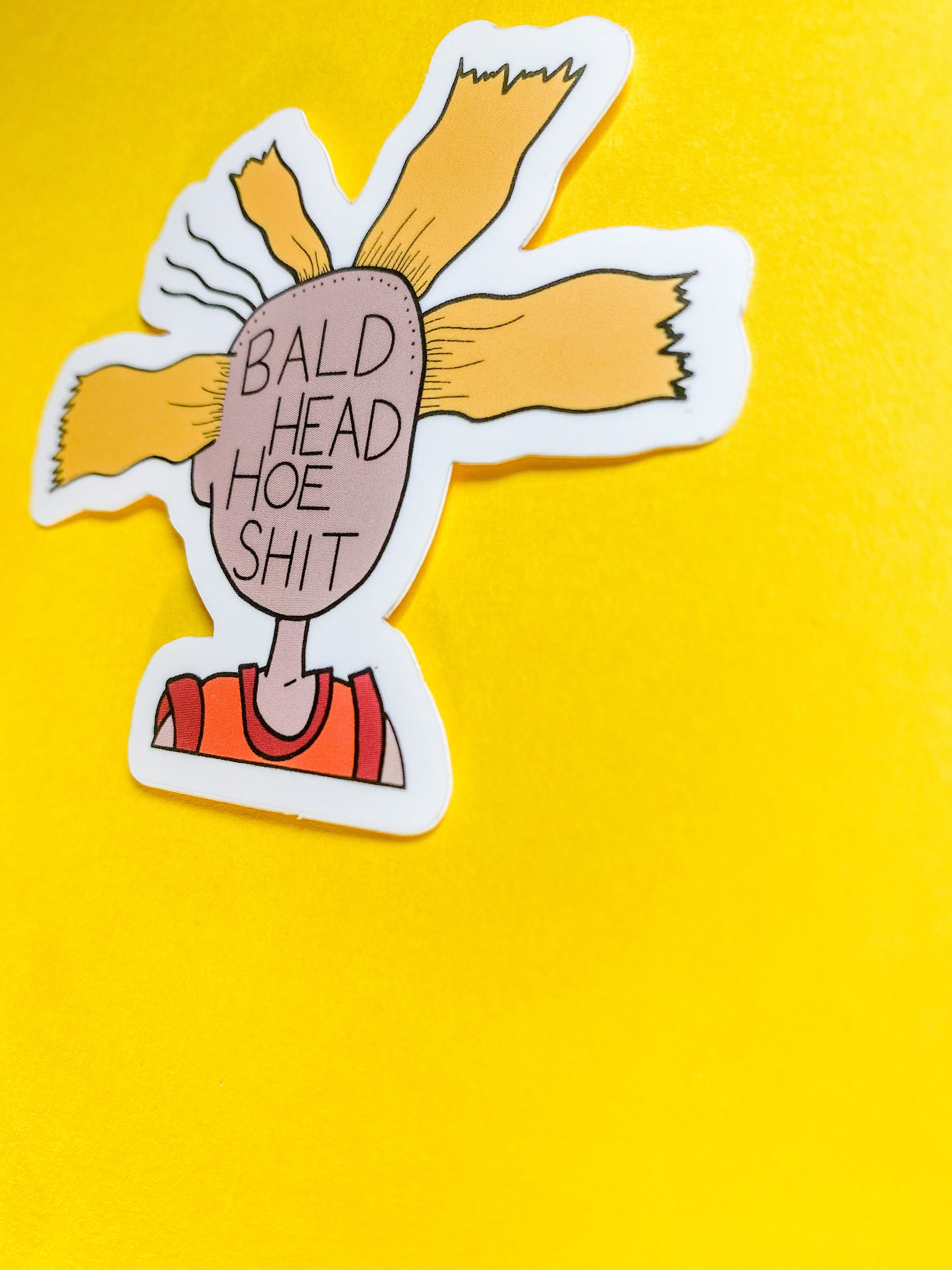 Bald Head Hoe Shit Sticker | Etsy