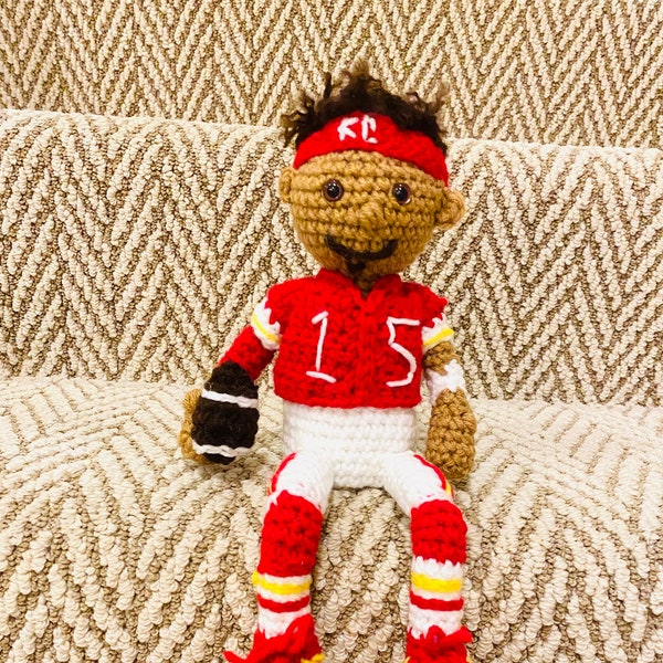 Patrick Mahomes Stuffie KC Chiefs Football Player *Customizable to You or Your favorite Football Player* Super Bowl