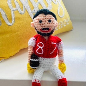 Pattern Travis Kelce KC Chiefs Crochet or Customize to any Football Player