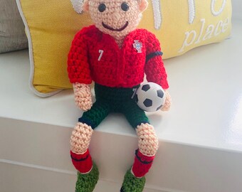 ポルトガル代表 CR7 クリスティアーノ・ロナウド 7 番 サッカーぬいぐるみ クリスティアーノ・ロナウド #7 サッカー選手ぬいぐるみ（型紙付き